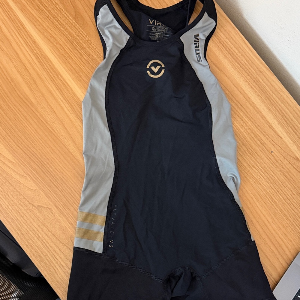Virus Black and Silver Performance Singlet